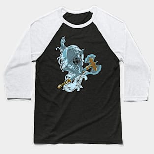 Knight Helmet Illustration Baseball T-Shirt